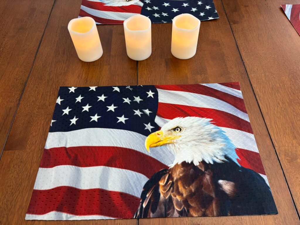 American Eagle with American Flag