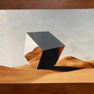 Mirror Cube in the Desert Sands Placemat for Your Dining Table Machine Washable Tumble Dry Upscale Dining Room Decor