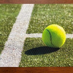 Tennis Ball Near the Line Placemat for Your Dining Table Machine Washable Tumble Dry Upscale Dining Room Decor