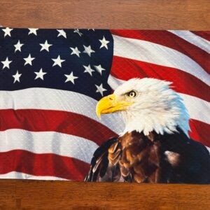 American Flag American Eagle Placemat - Machine Washable Tumble Dry