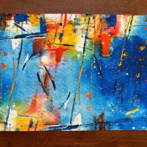 Modern Art Oil Painting Placemat Machine Washable Tumble Dry